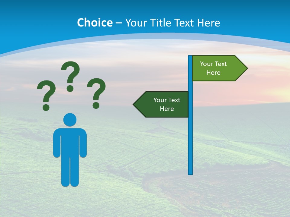 Clouds Grow Plantation PowerPoint Template