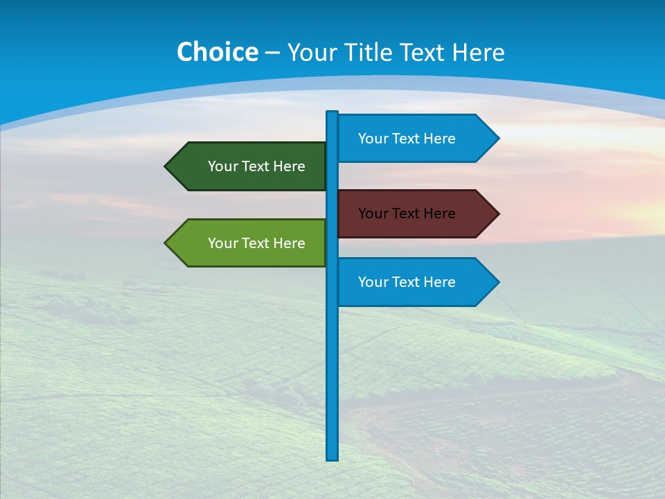 Clouds Grow Plantation PowerPoint Template