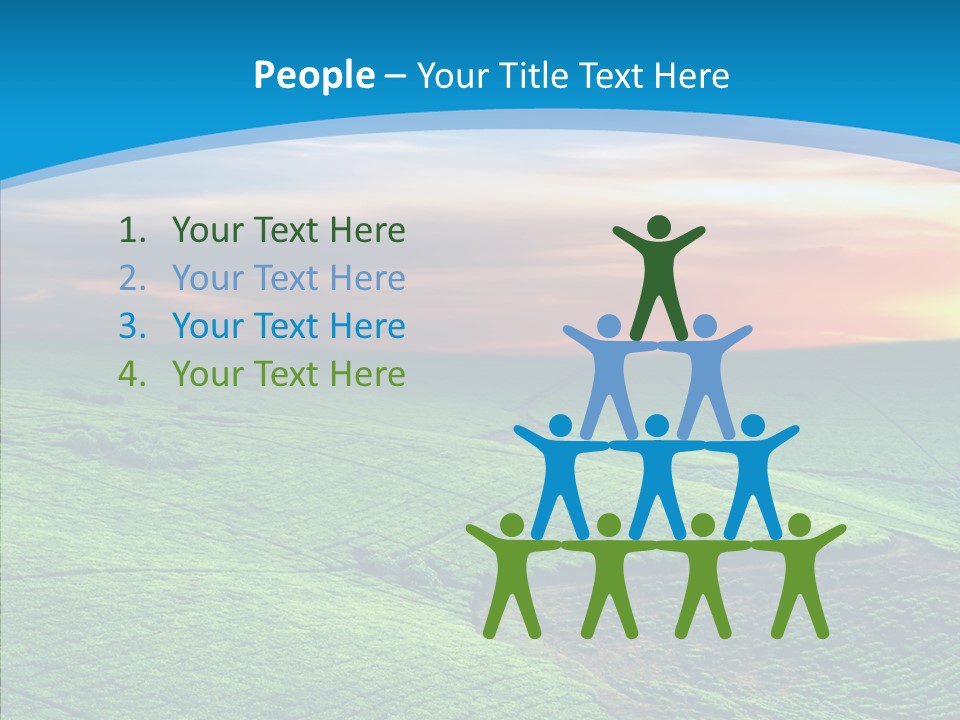 Clouds Grow Plantation PowerPoint Template