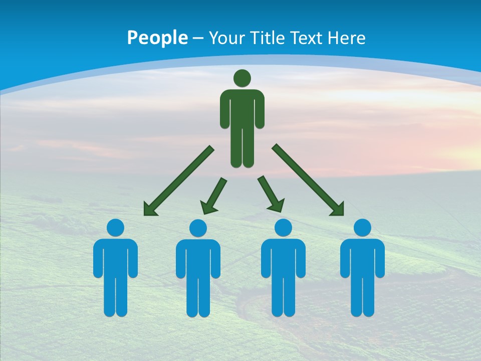 Clouds Grow Plantation PowerPoint Template