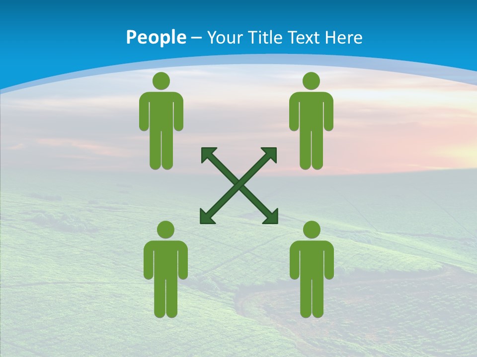 Clouds Grow Plantation PowerPoint Template