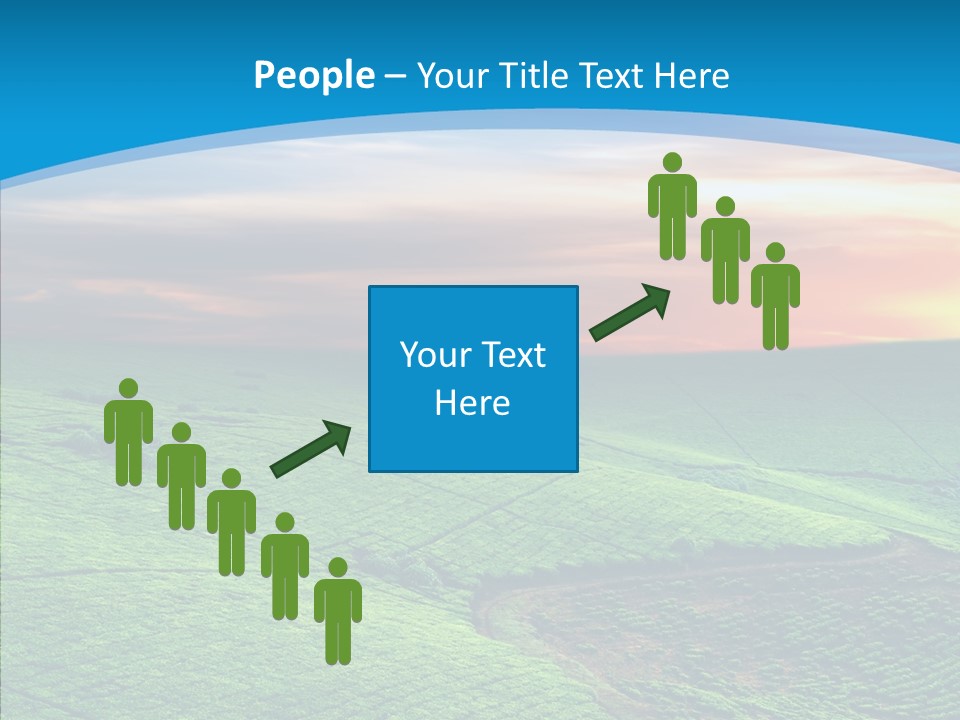 Clouds Grow Plantation PowerPoint Template