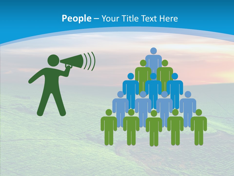 Clouds Grow Plantation PowerPoint Template