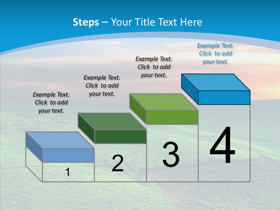 Clouds Grow Plantation PowerPoint Template