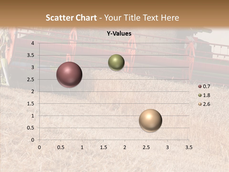 Combine Harvester On A Wheat Field With A Blue Sky PowerPoint Template