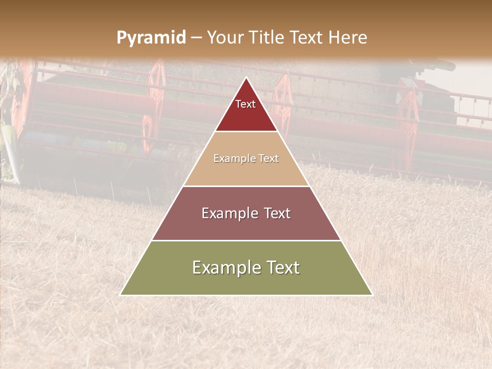 Combine Harvester On A Wheat Field With A Blue Sky PowerPoint Template