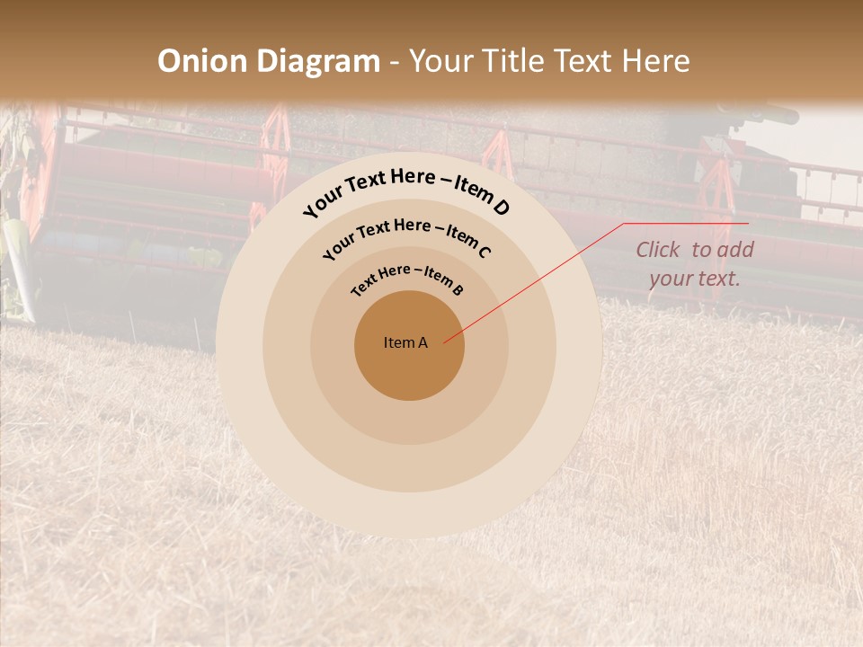 Combine Harvester On A Wheat Field With A Blue Sky PowerPoint Template