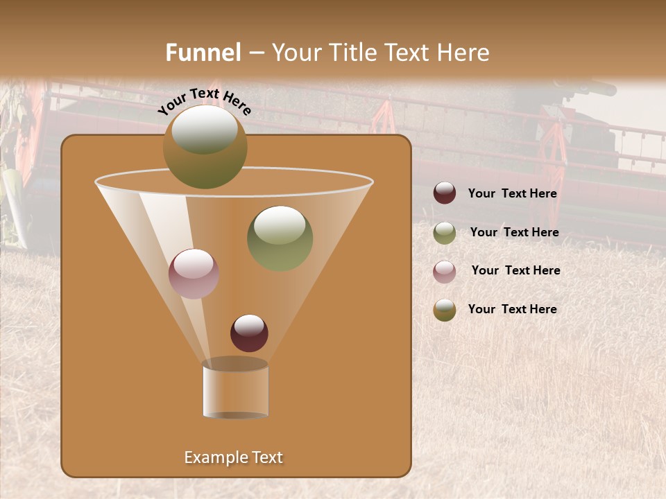 Combine Harvester On A Wheat Field With A Blue Sky PowerPoint Template