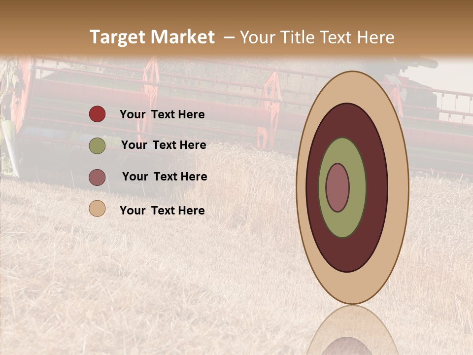 Combine Harvester On A Wheat Field With A Blue Sky PowerPoint Template