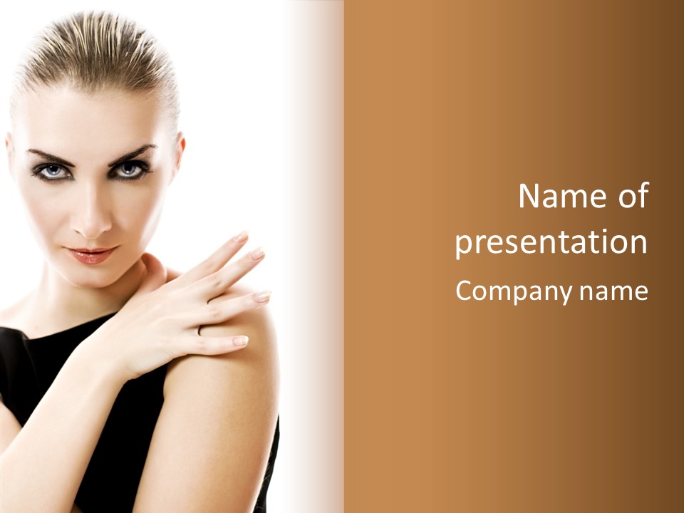 Isolated Woman Skincare PowerPoint Template