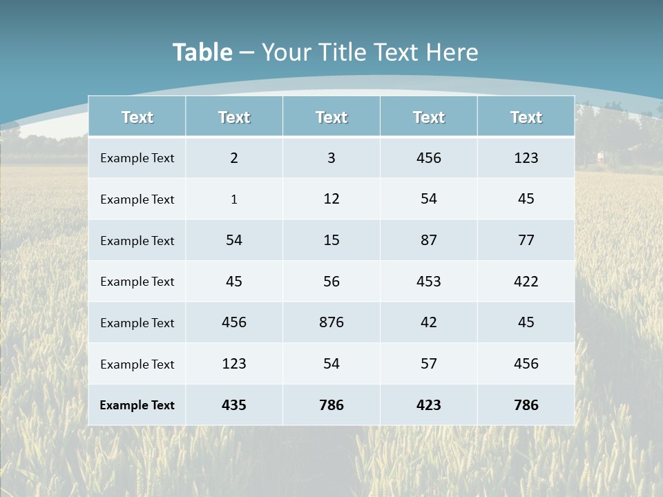 Europe Sunny Nature PowerPoint Template