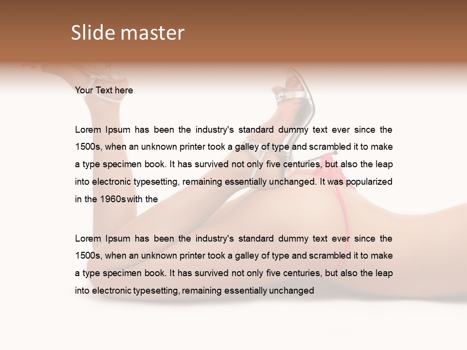 Curvy Attractive Girl PowerPoint Template