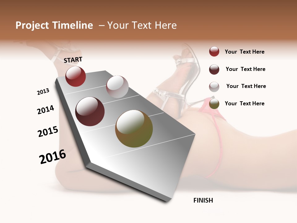 Curvy Attractive Girl PowerPoint Template