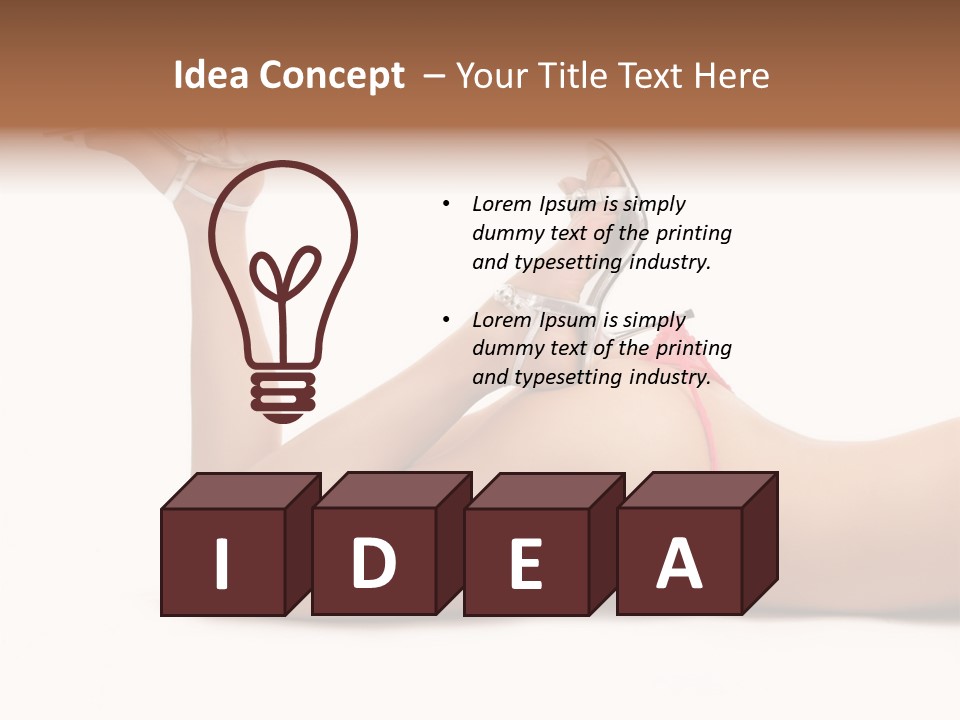 Curvy Attractive Girl PowerPoint Template