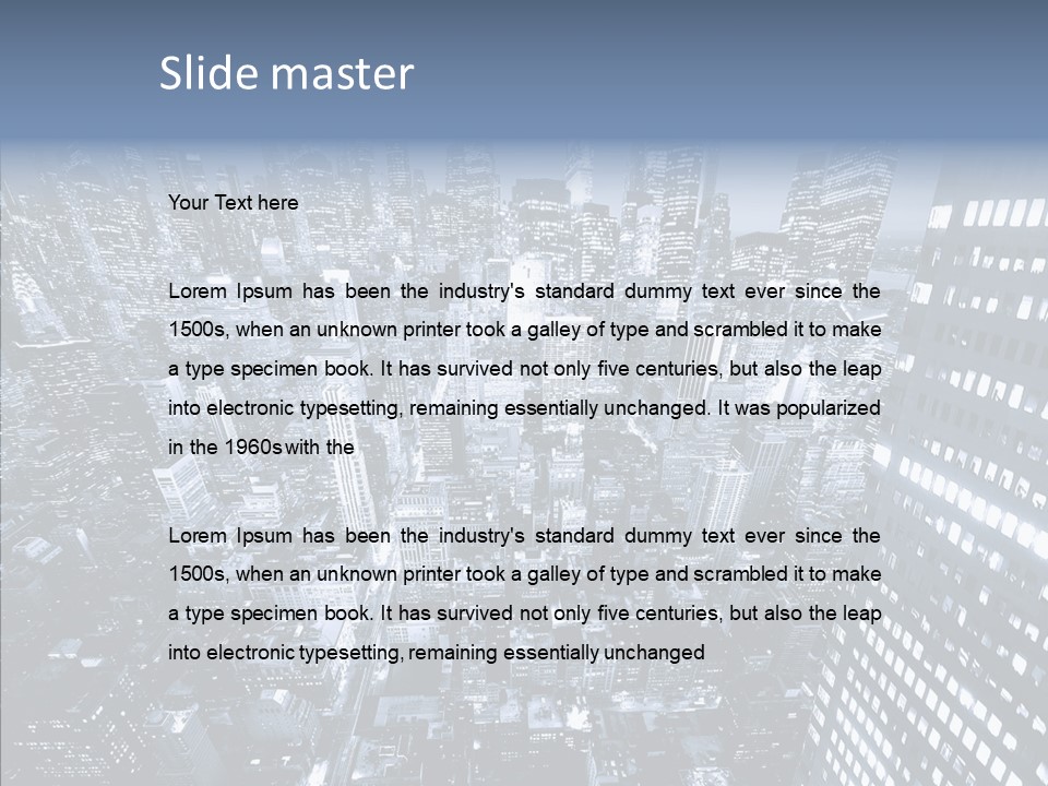 Skyscraper Exterior Light PowerPoint Template