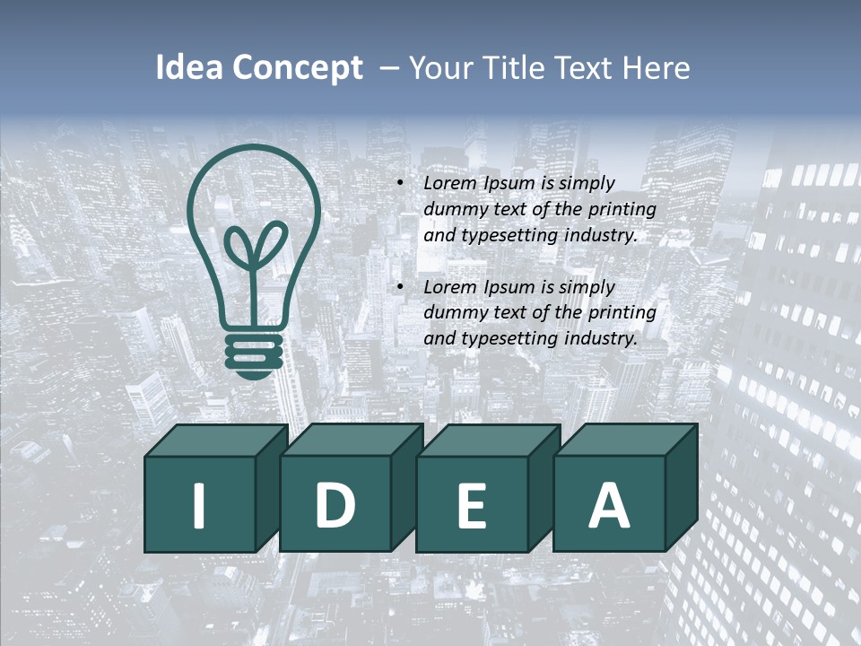 Skyscraper Exterior Light PowerPoint Template