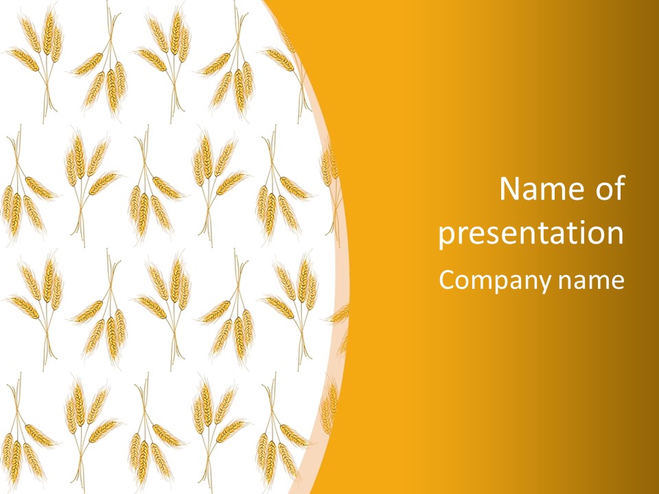 Harvesting Floral Symbol PowerPoint Template