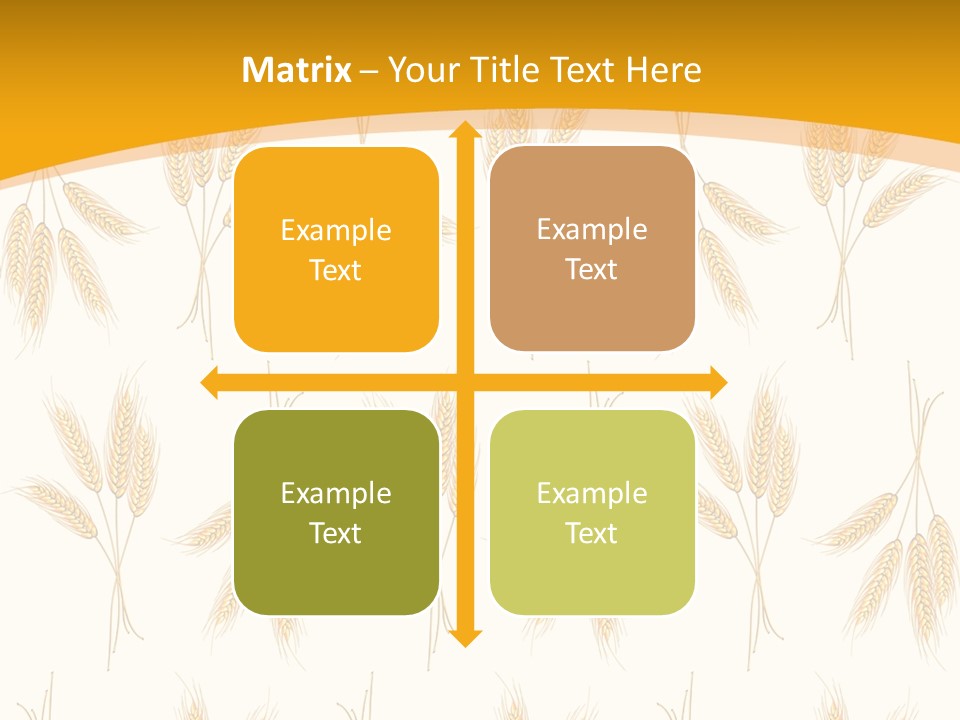 Harvesting Floral Symbol PowerPoint Template