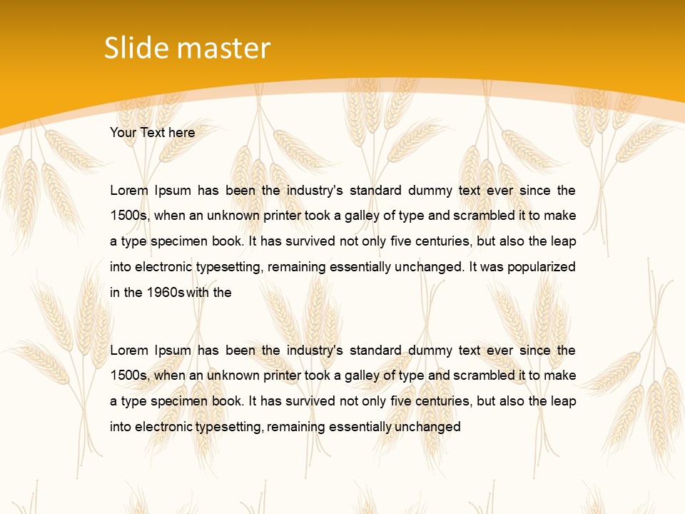 Harvesting Floral Symbol PowerPoint Template