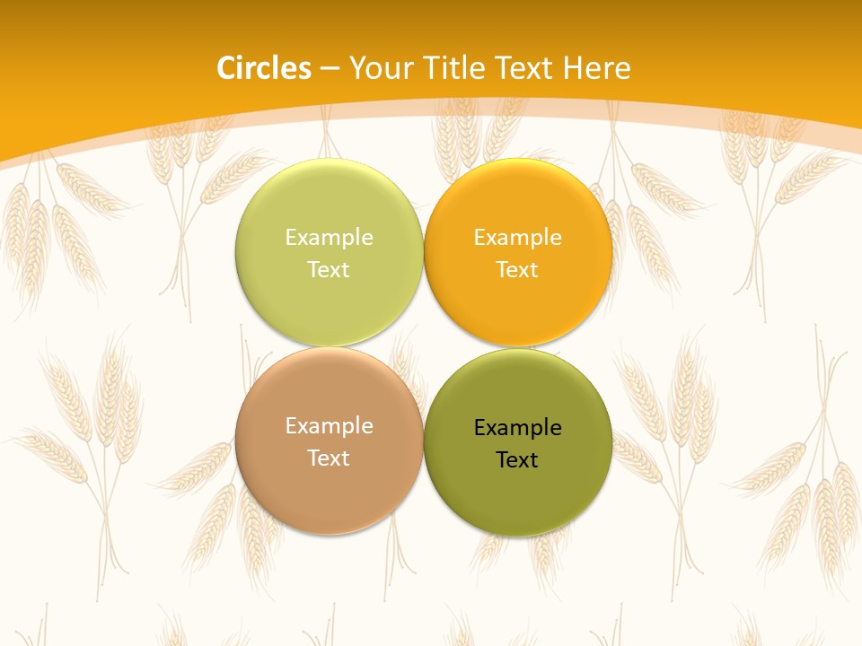 Harvesting Floral Symbol PowerPoint Template