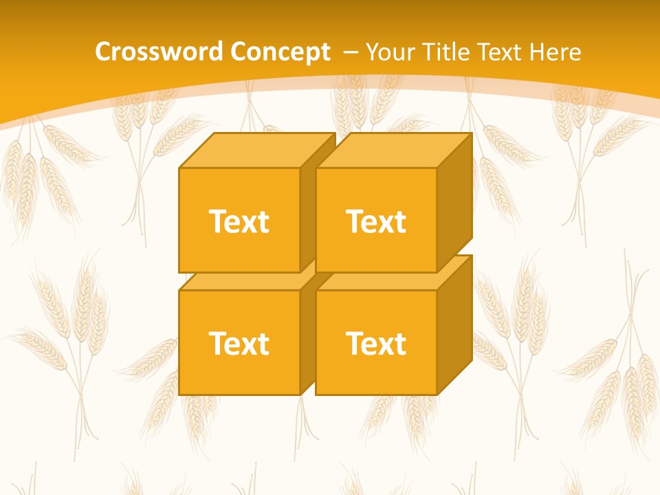 Harvesting Floral Symbol PowerPoint Template
