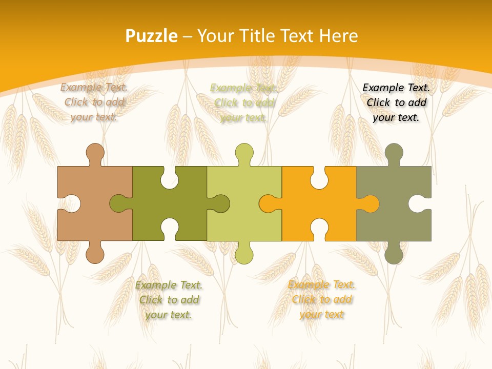 Harvesting Floral Symbol PowerPoint Template