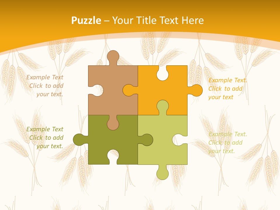 Harvesting Floral Symbol PowerPoint Template