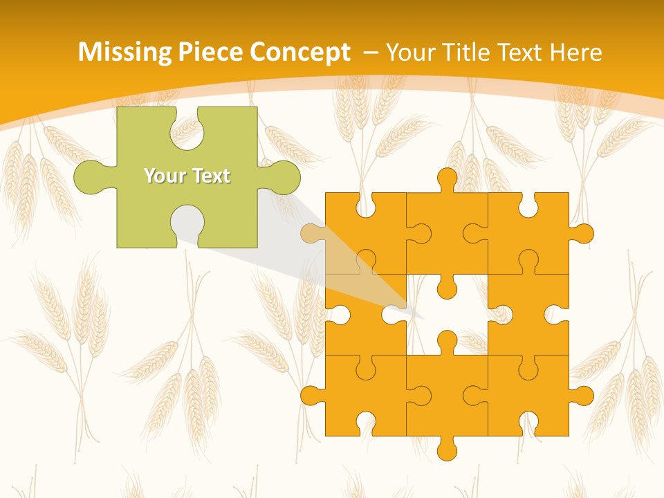 Harvesting Floral Symbol PowerPoint Template