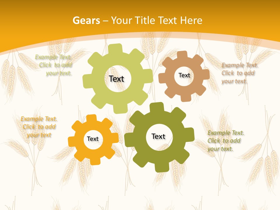 Harvesting Floral Symbol PowerPoint Template