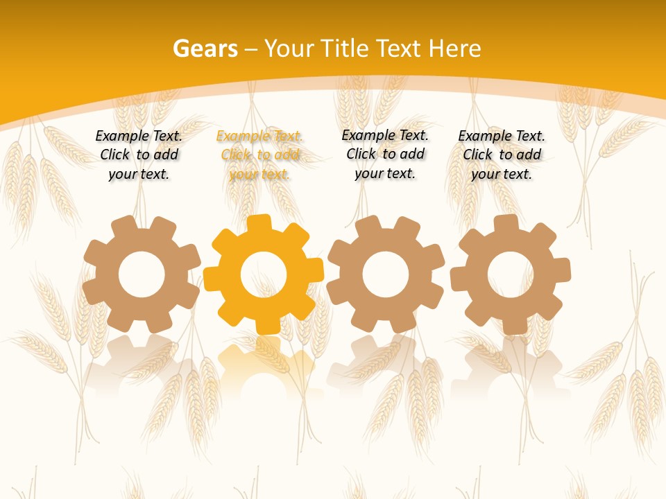 Harvesting Floral Symbol PowerPoint Template