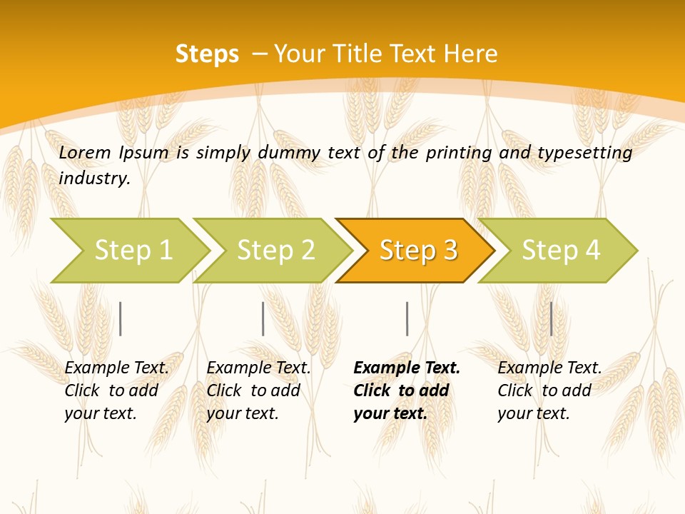 Harvesting Floral Symbol PowerPoint Template