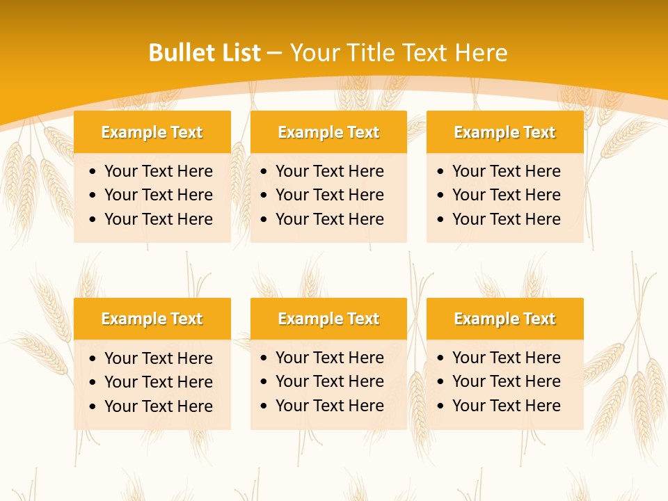 Harvesting Floral Symbol PowerPoint Template