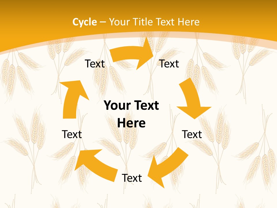 Harvesting Floral Symbol PowerPoint Template