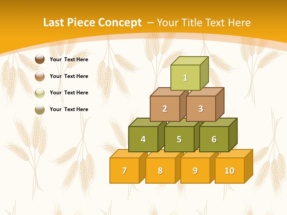 Harvesting Floral Symbol PowerPoint Template