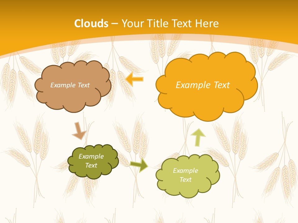 Harvesting Floral Symbol PowerPoint Template