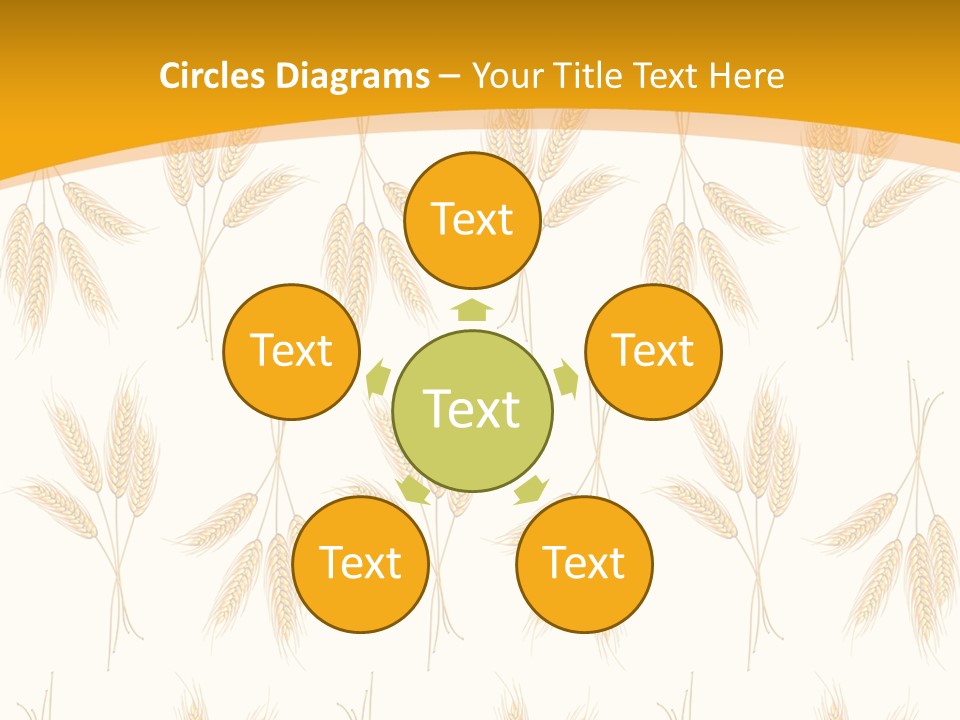 Harvesting Floral Symbol PowerPoint Template