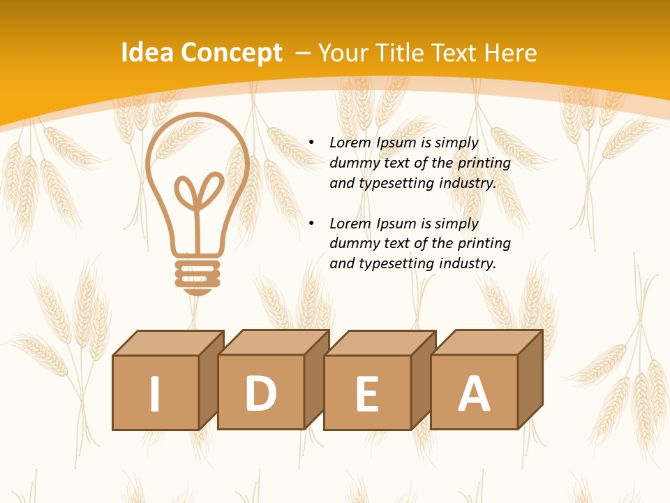 Harvesting Floral Symbol PowerPoint Template