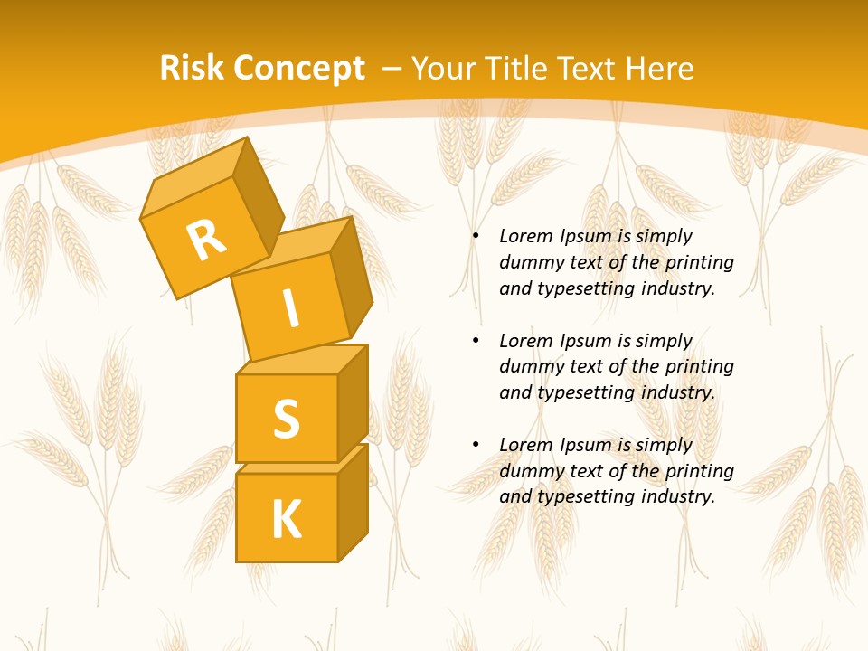 Harvesting Floral Symbol PowerPoint Template