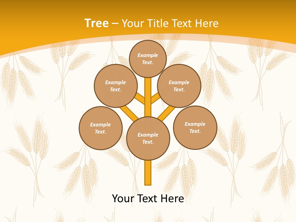 Harvesting Floral Symbol PowerPoint Template