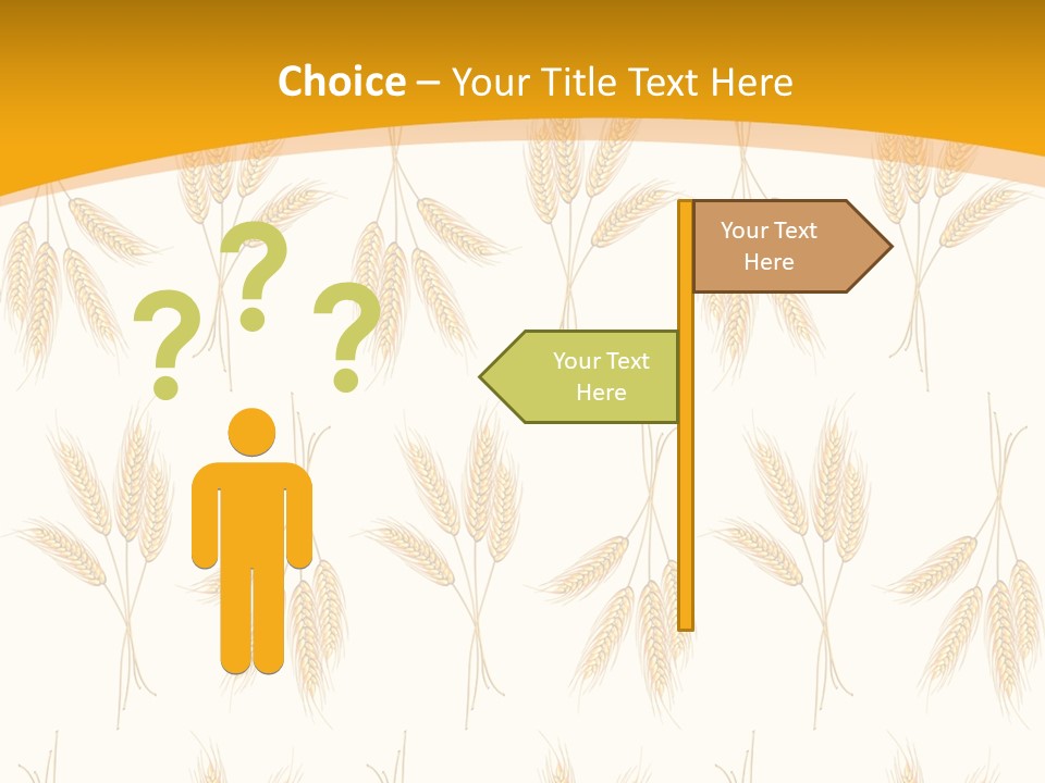 Harvesting Floral Symbol PowerPoint Template