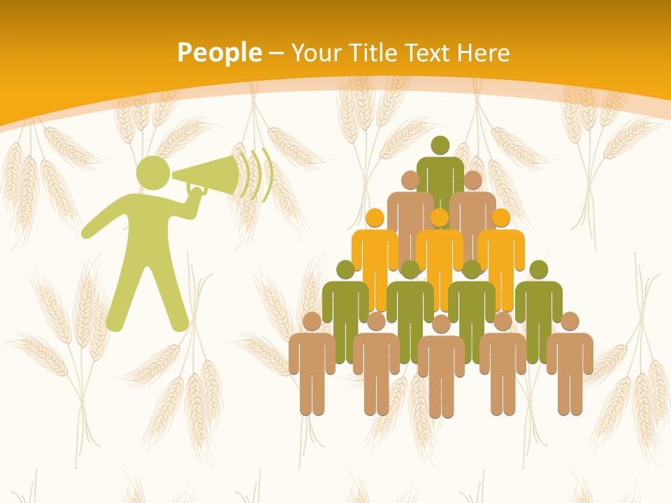 Harvesting Floral Symbol PowerPoint Template