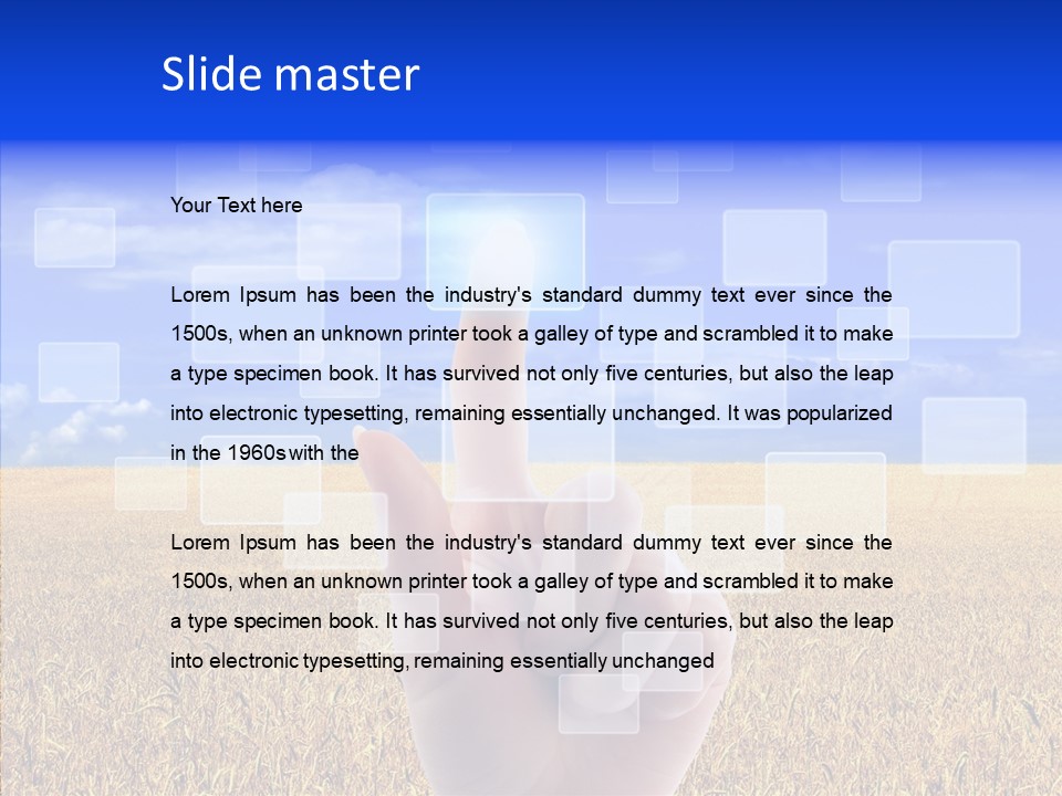 Keyboard Network Field PowerPoint Template