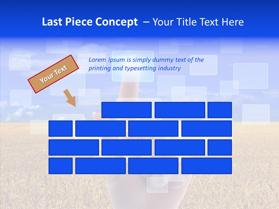 Keyboard Network Field PowerPoint Template