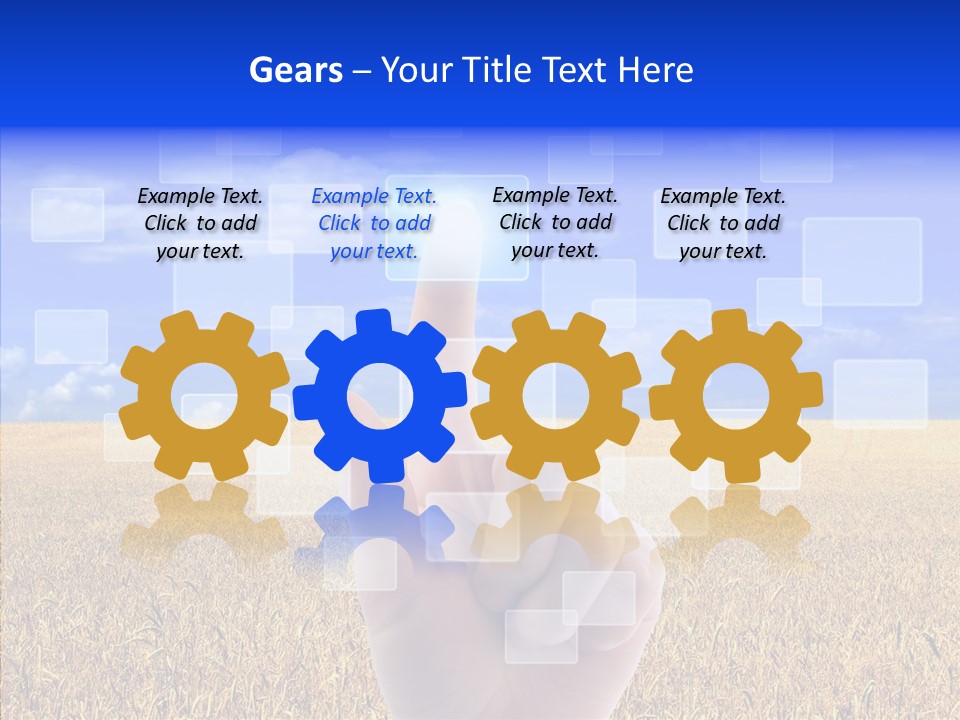 Keyboard Network Field PowerPoint Template