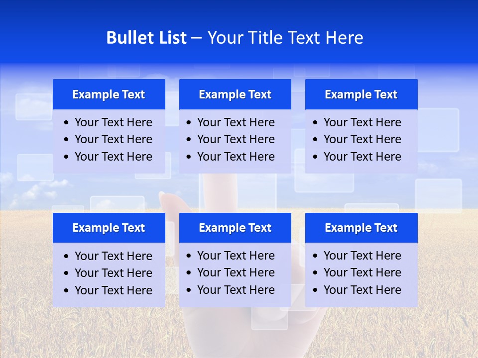 Keyboard Network Field PowerPoint Template
