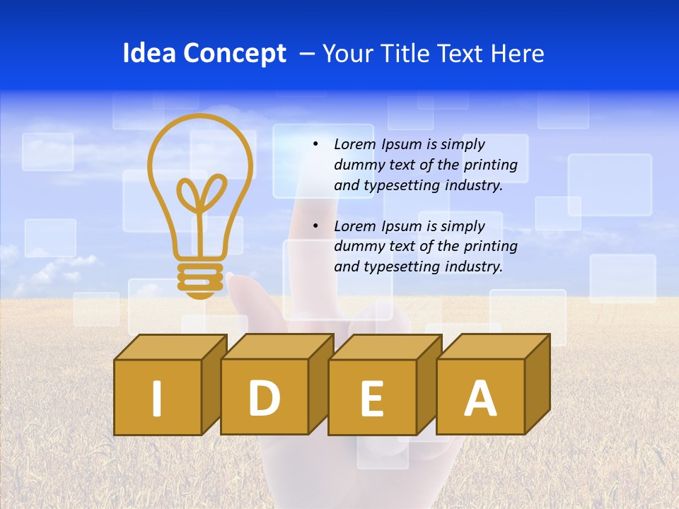 Keyboard Network Field PowerPoint Template
