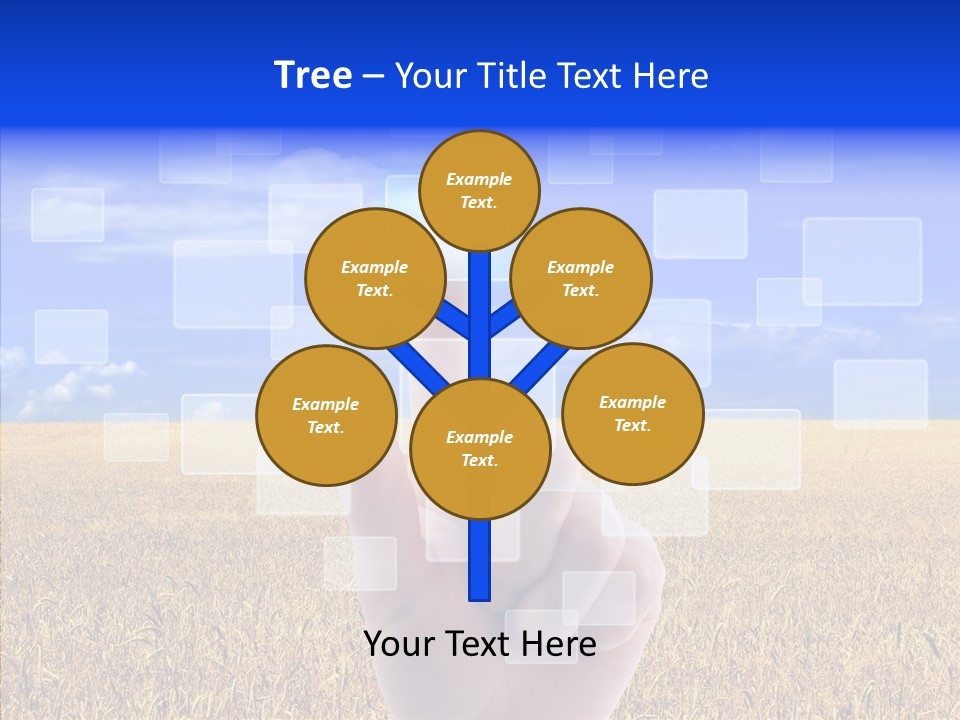 Keyboard Network Field PowerPoint Template