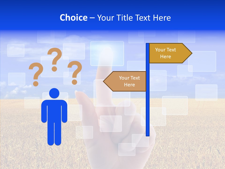 Keyboard Network Field PowerPoint Template