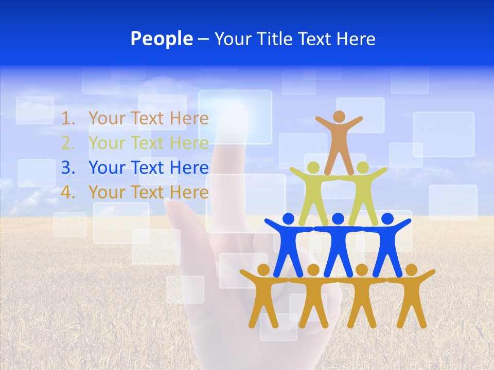 Keyboard Network Field PowerPoint Template
