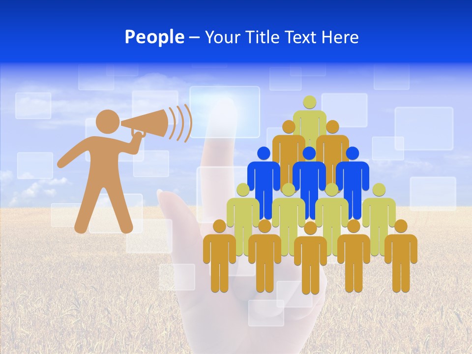 Keyboard Network Field PowerPoint Template